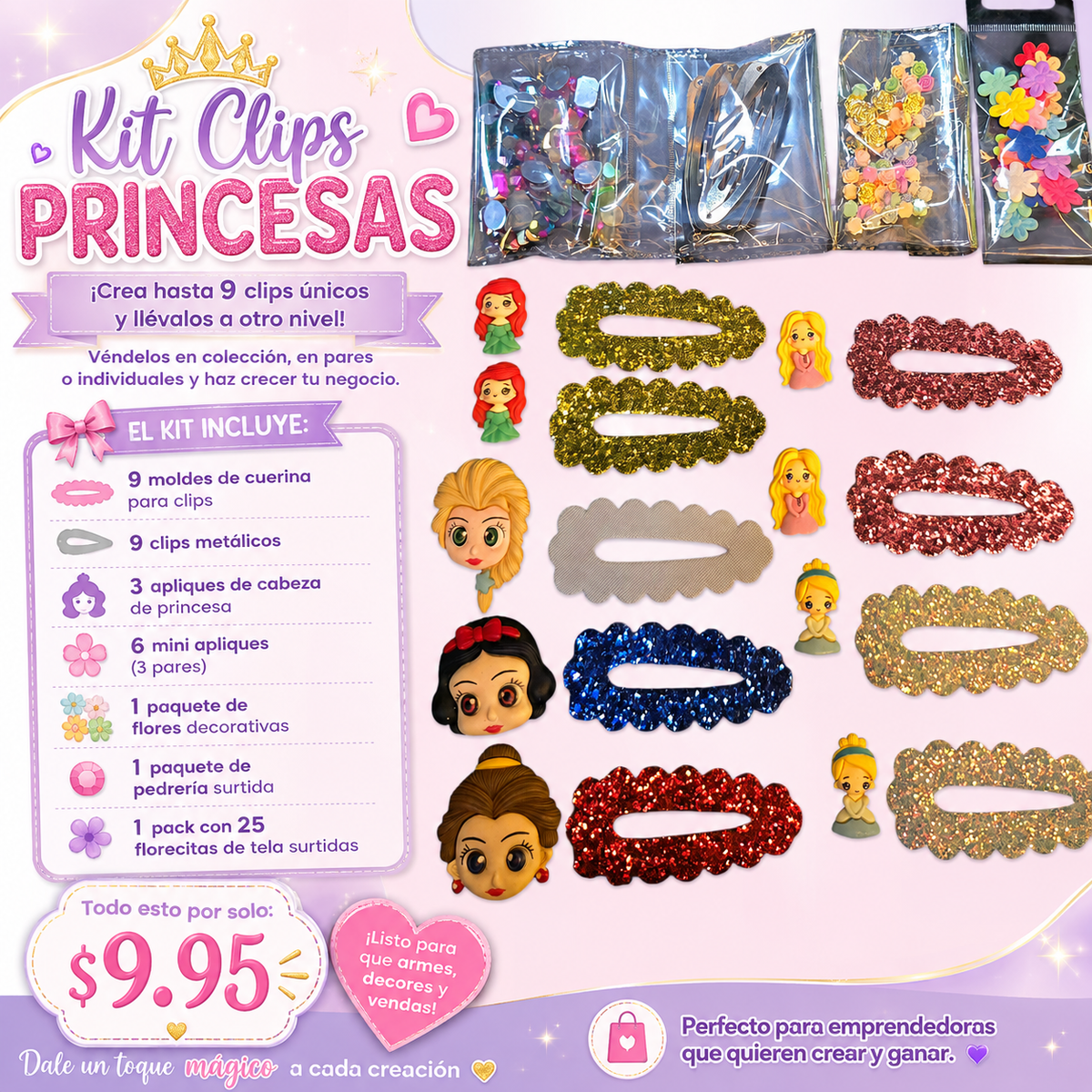 Colección clips de princesa