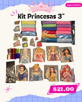 Kit coletero princesas 3 pulg