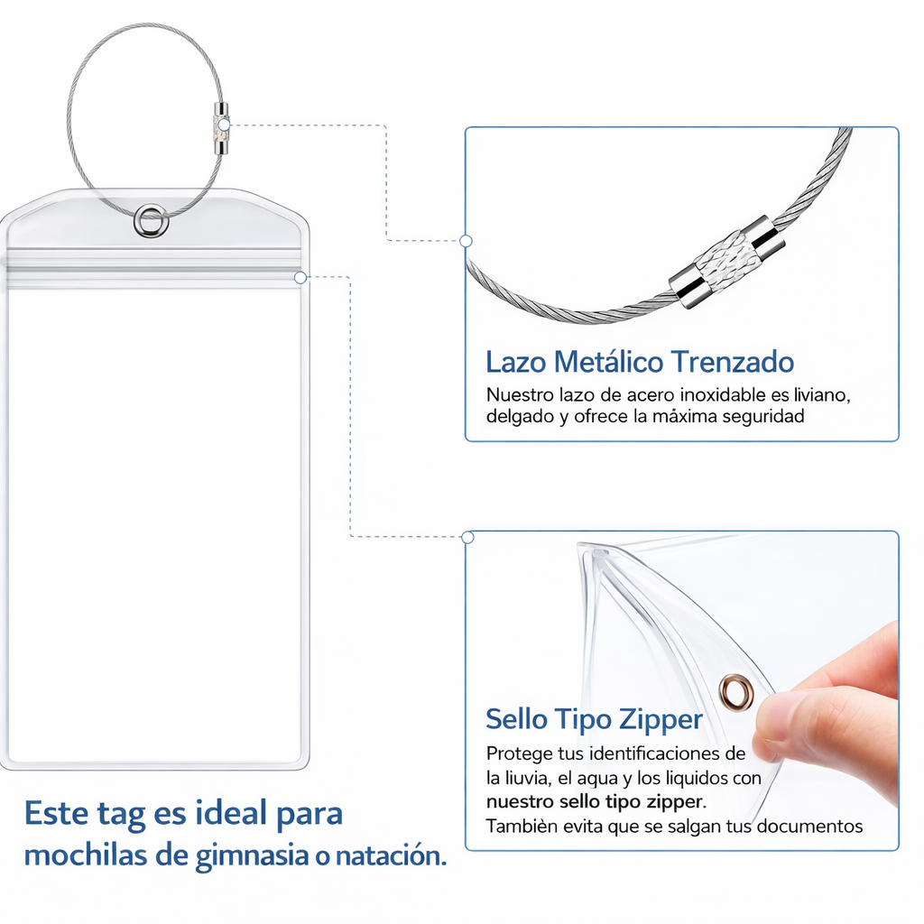 Porta Tag PVC impermeable