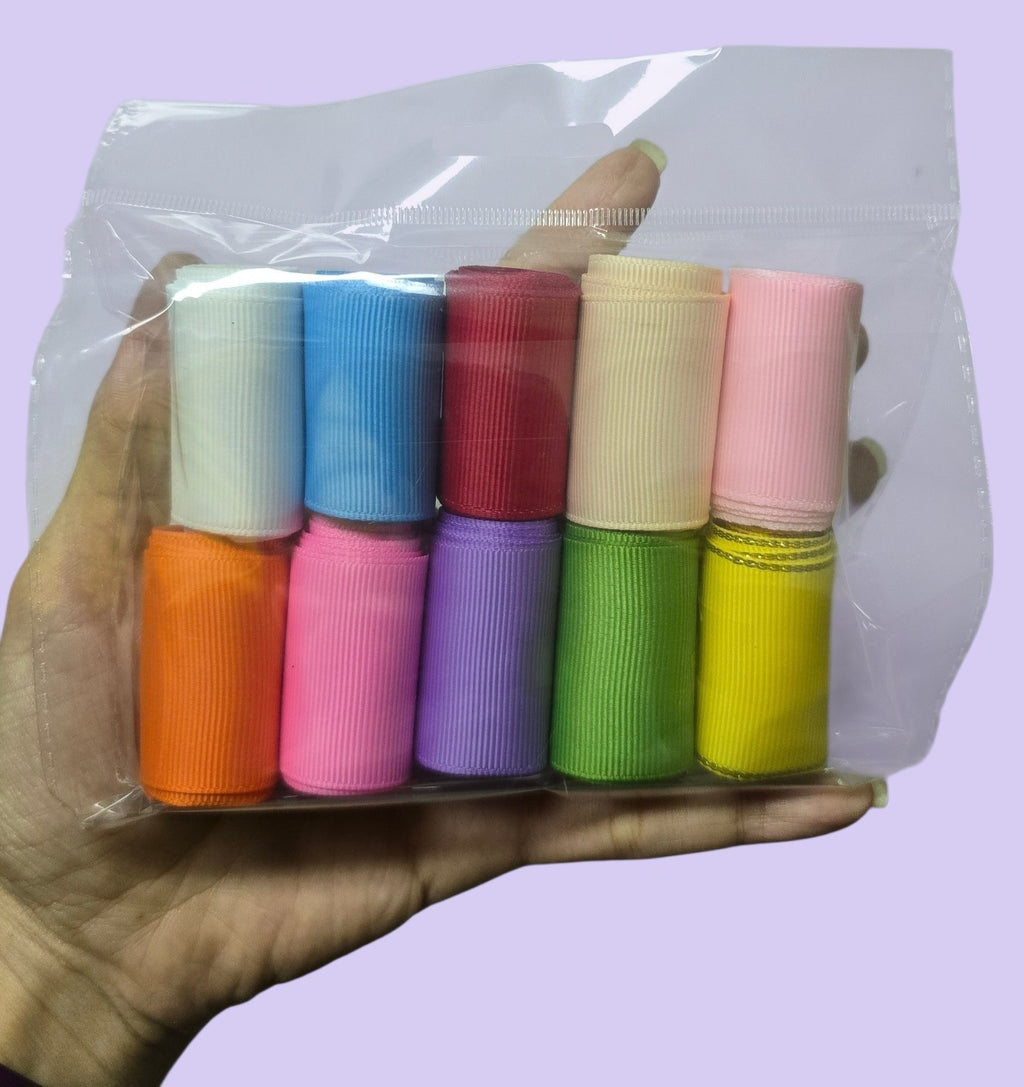 Kit 10 yd Cintas lisas 1.5 pulg