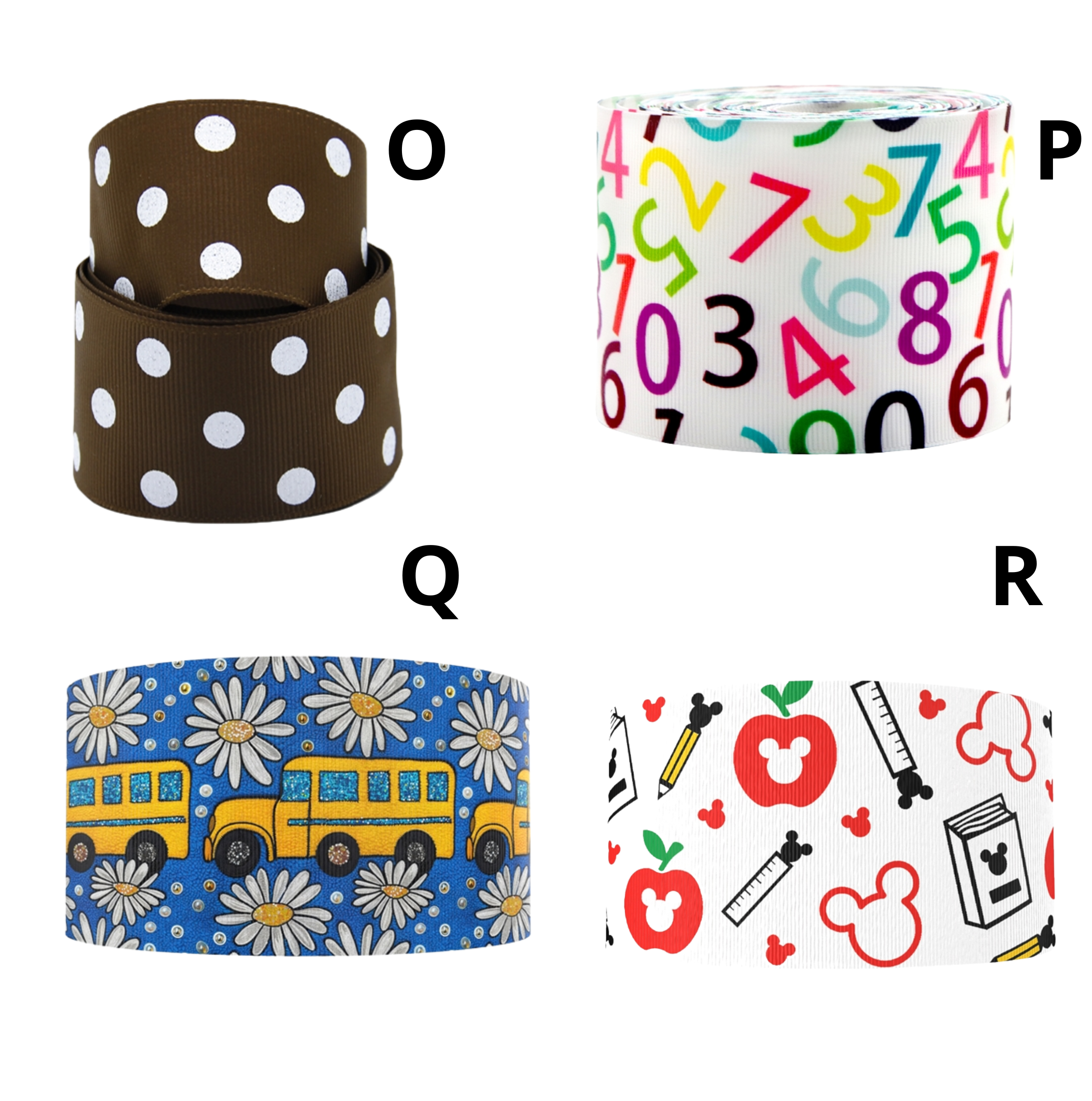 Cinta estampada escolar 1.5 pulg