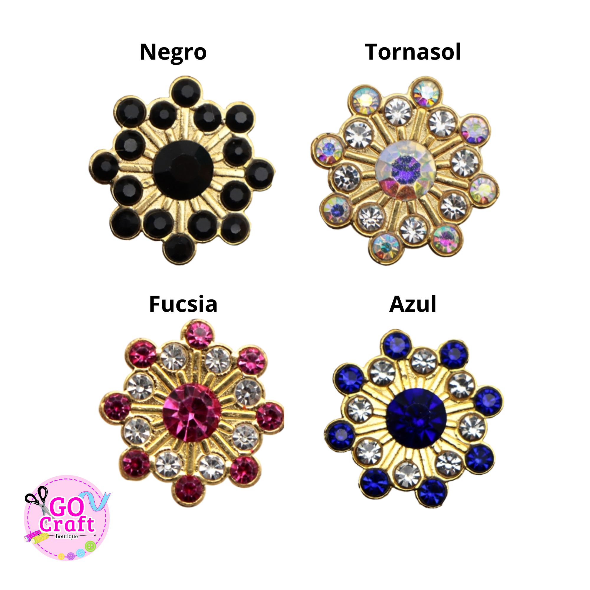 Docena de roseta rhinestone