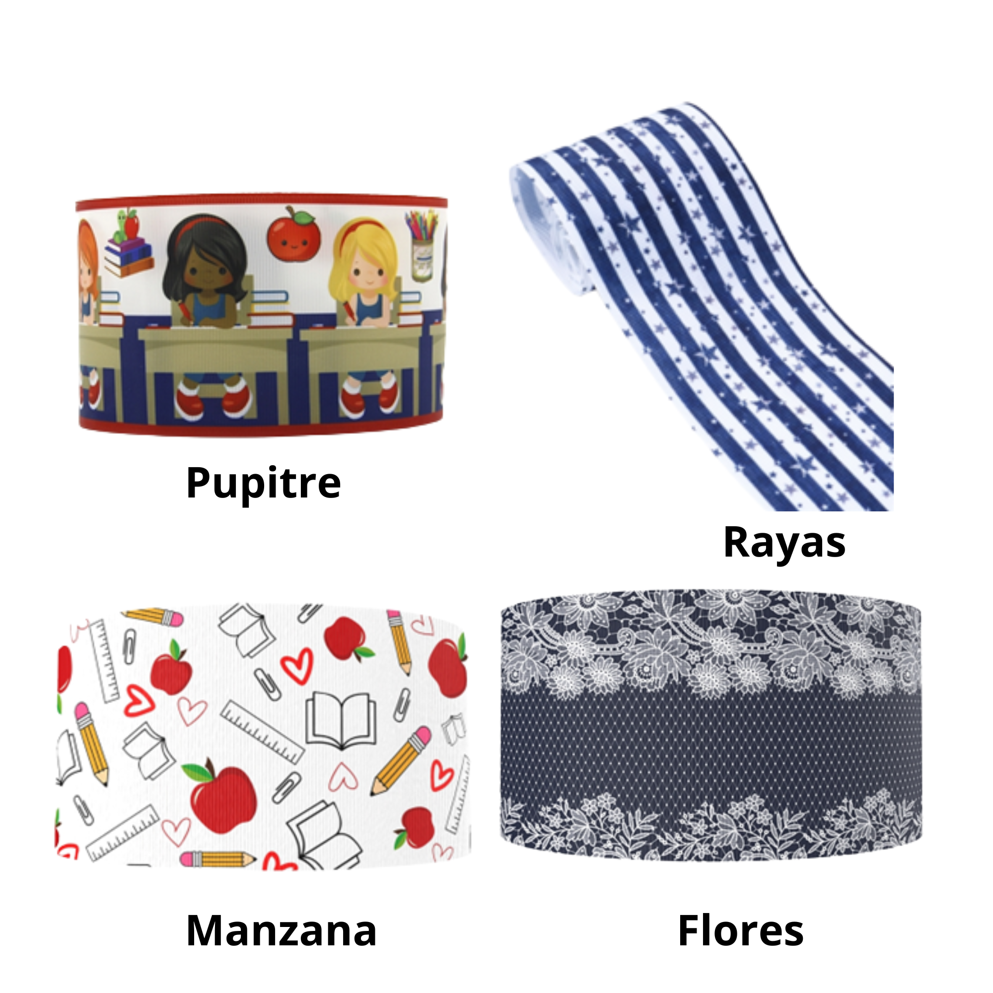 Cinta Escolar 3 pulg estampada