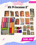 Kit coletero princesas 2 pulg