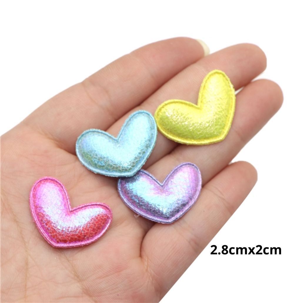 Pack 15 corazones iridiscentes