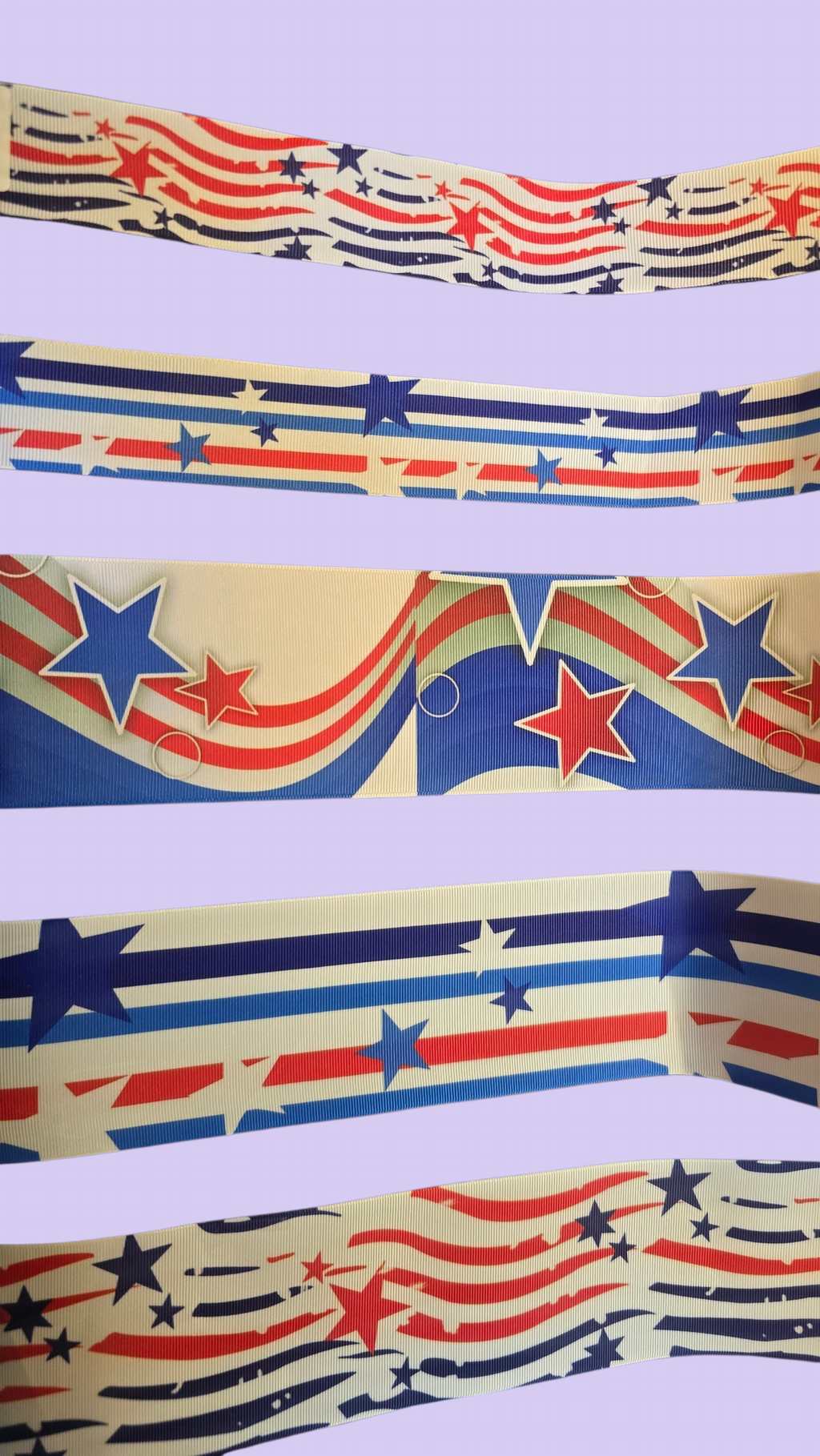 Cintas estampadas tricolor